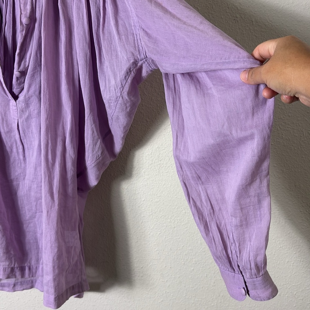 Future Primitive Lilac Half Button Down Long Slee… - image 6